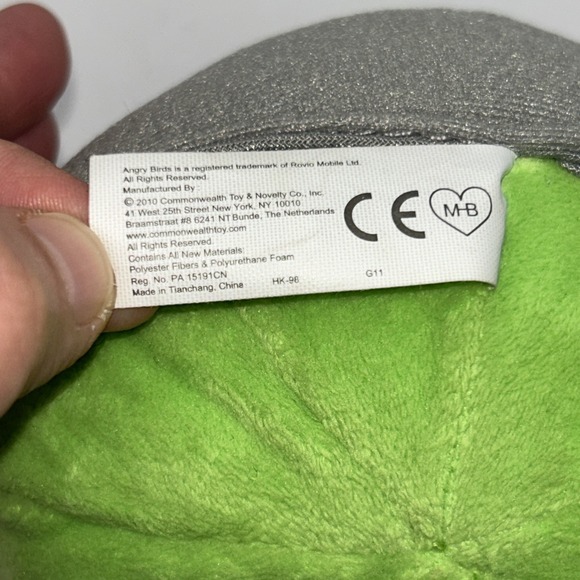 Angry Birds Corporal Pig Cracked Helmet Plush 5 Inch Green Bad Piggies No Sound - Picture 7 of 10